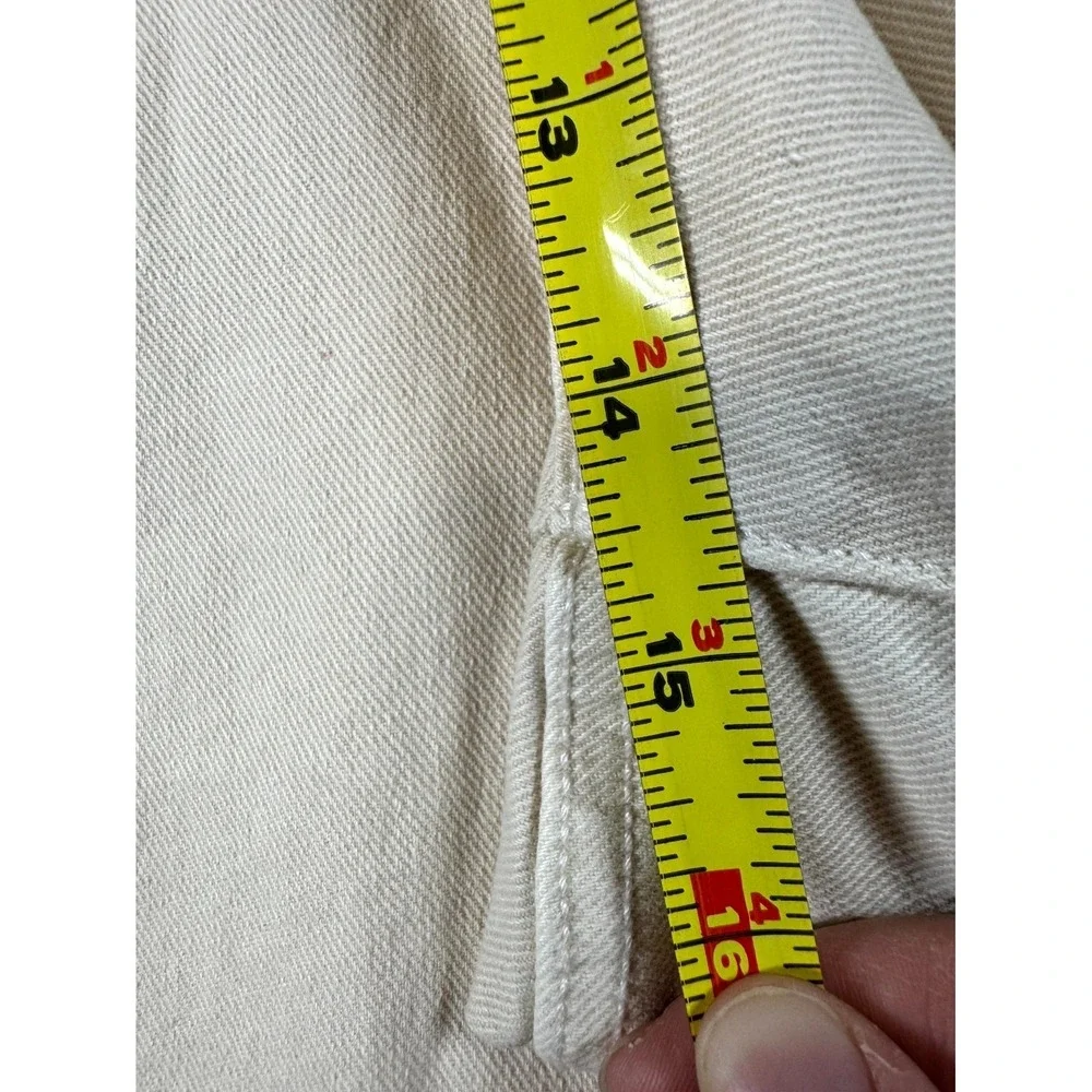 Lane Bryant Jeans Womens 24 Beige Stretch All Day Comfort Signature Fit Wide Leg